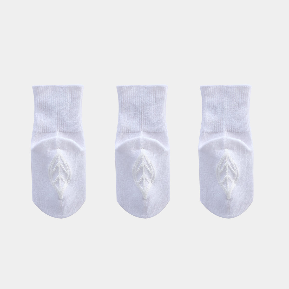 Silk Blended Anti Slip Socks - White 3-Pair Set