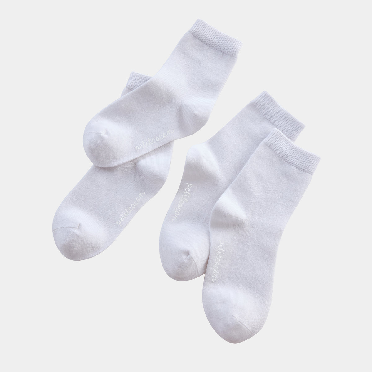 Silk Blended Socks - White 2-Pair Set