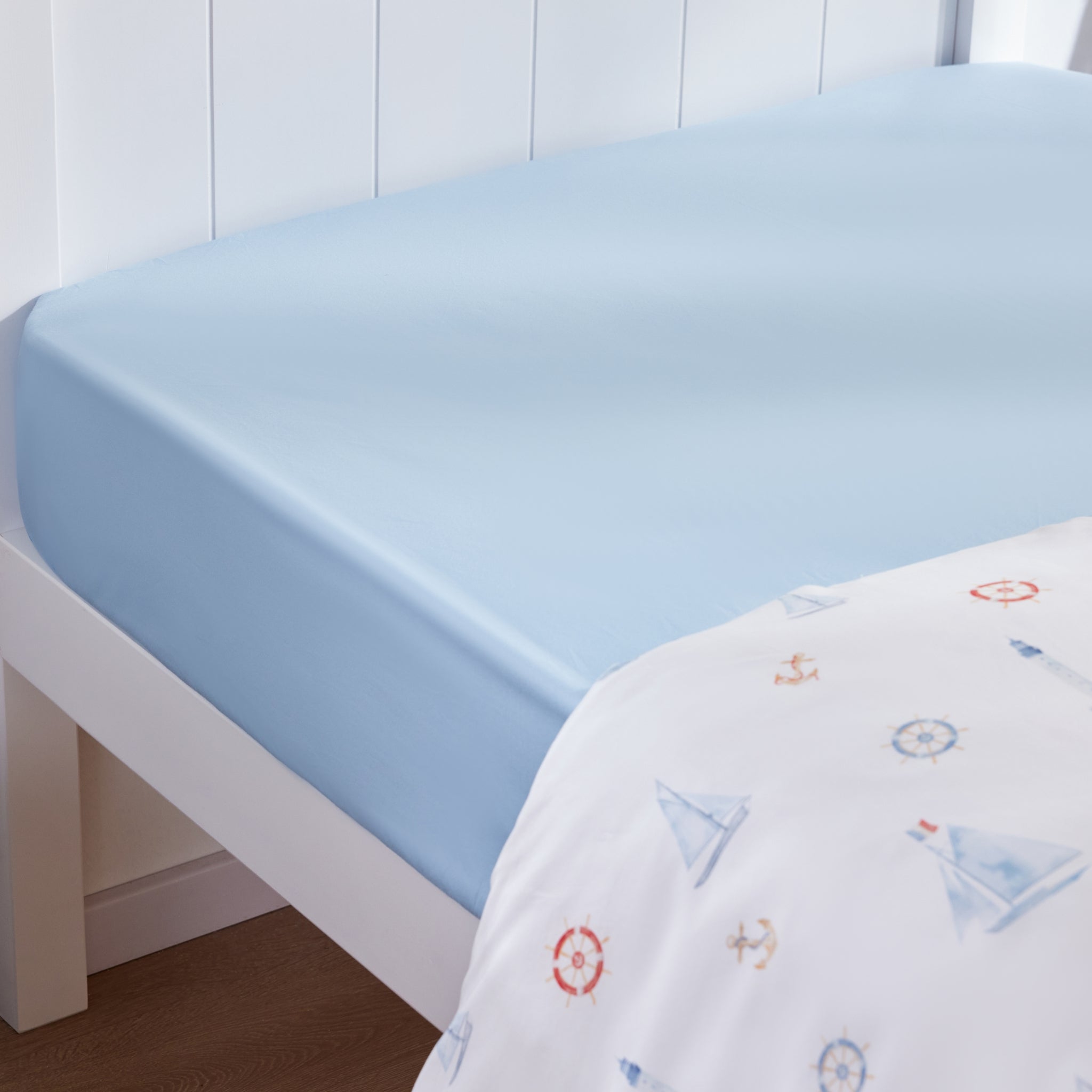 Silk Blended Fitted Sheet - Bleu