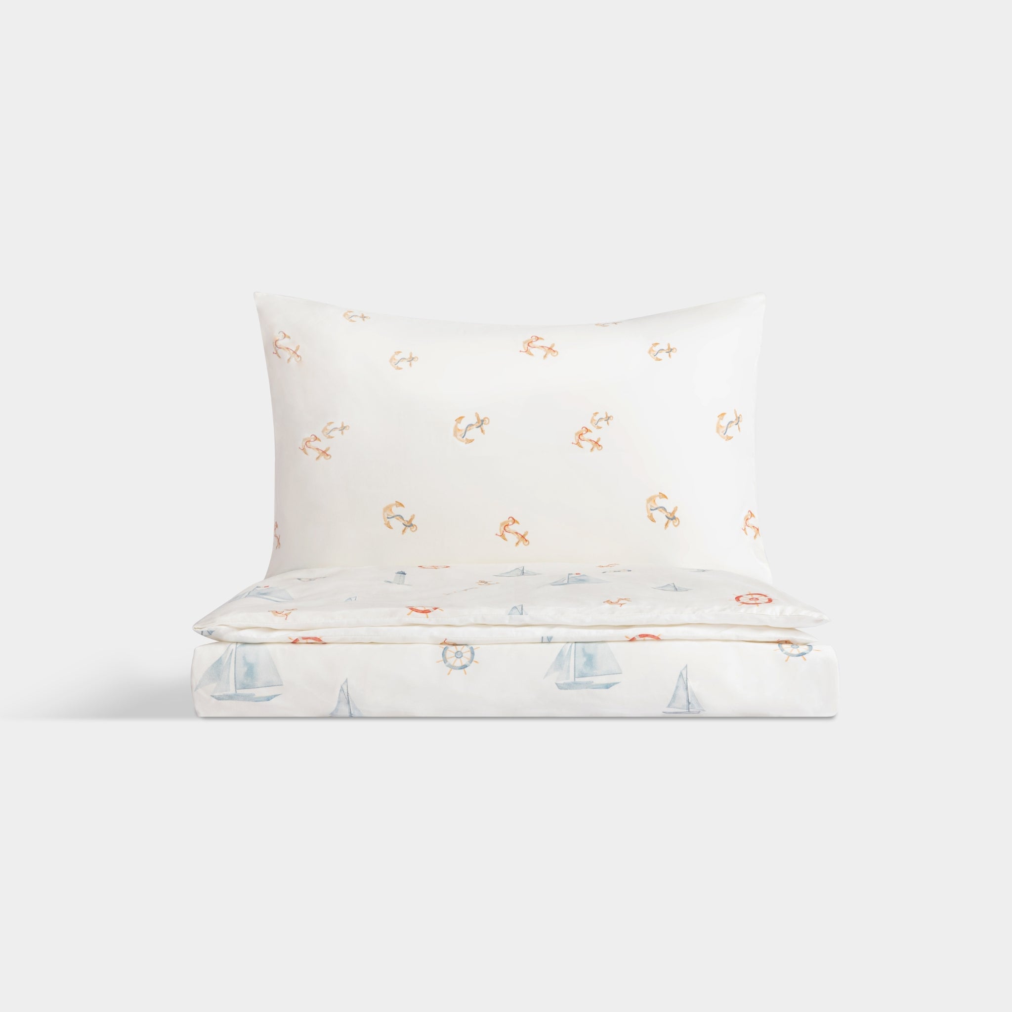 Silk Blended Bed Linen Set - Marine