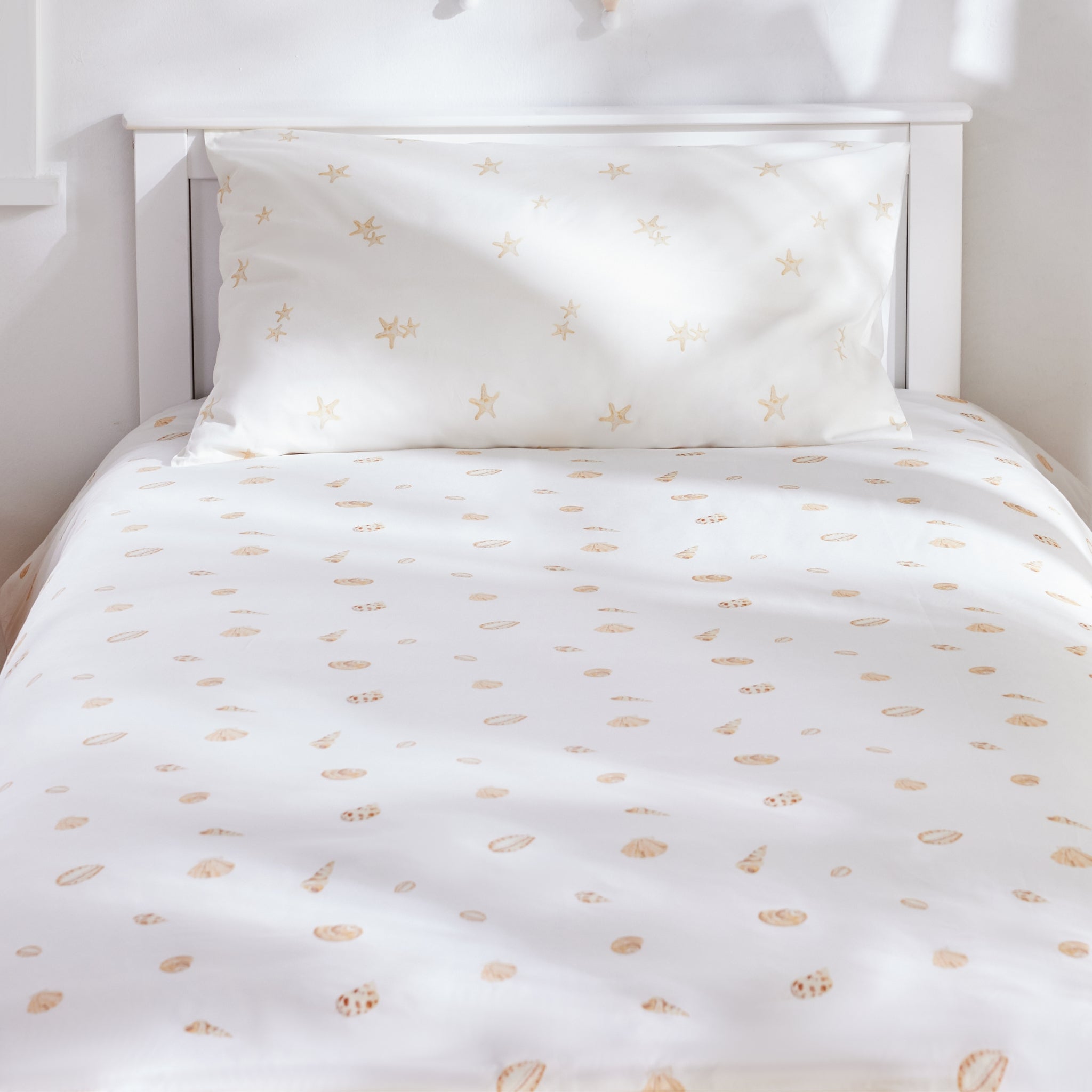 Silk Blended Bed Linen Set - Coquillages Dorés