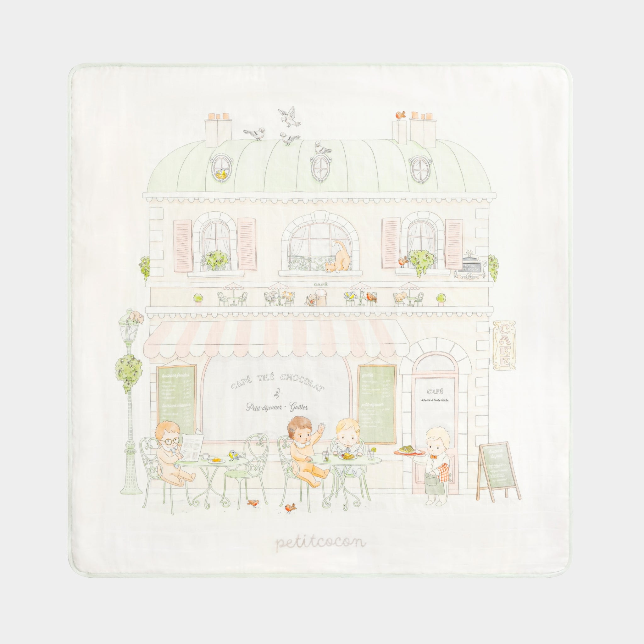 Silk Blended Swaddle Blanket - Café