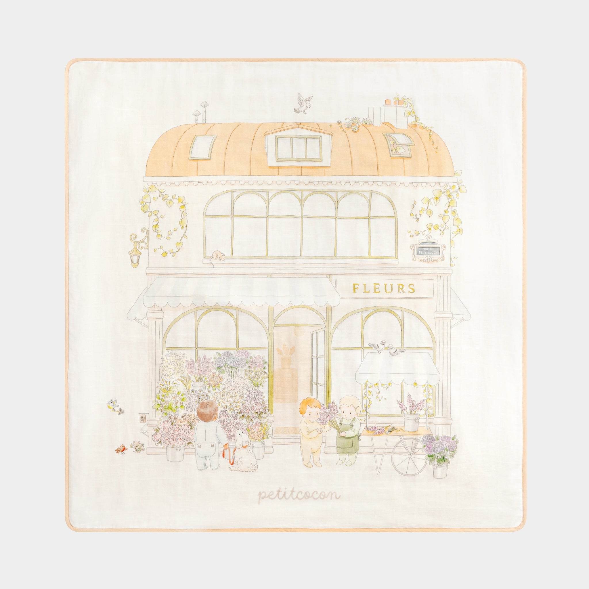 Silk Blended Swaddle Blanket - Fleuriste