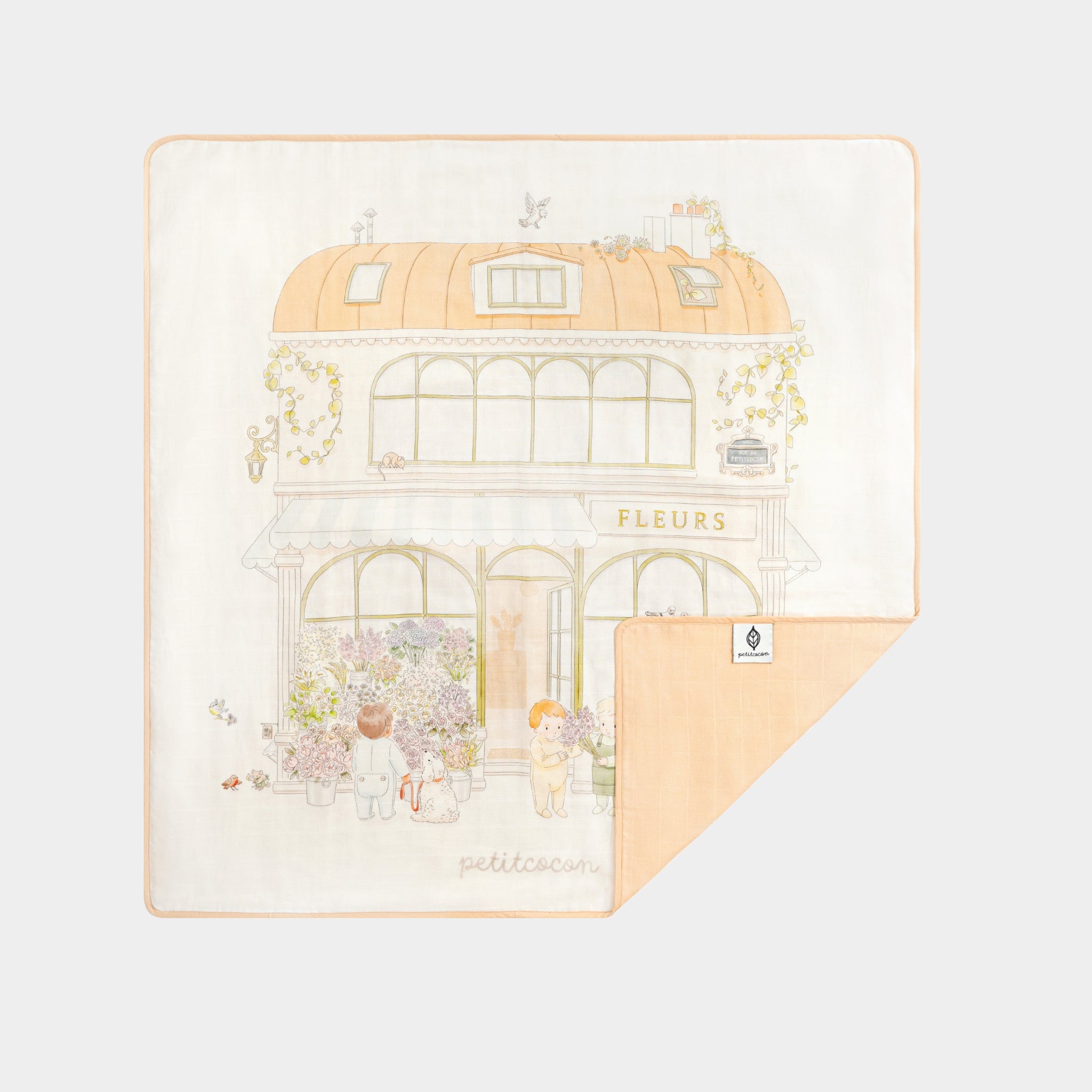 Silk Blended Swaddle Blanket - Fleuriste