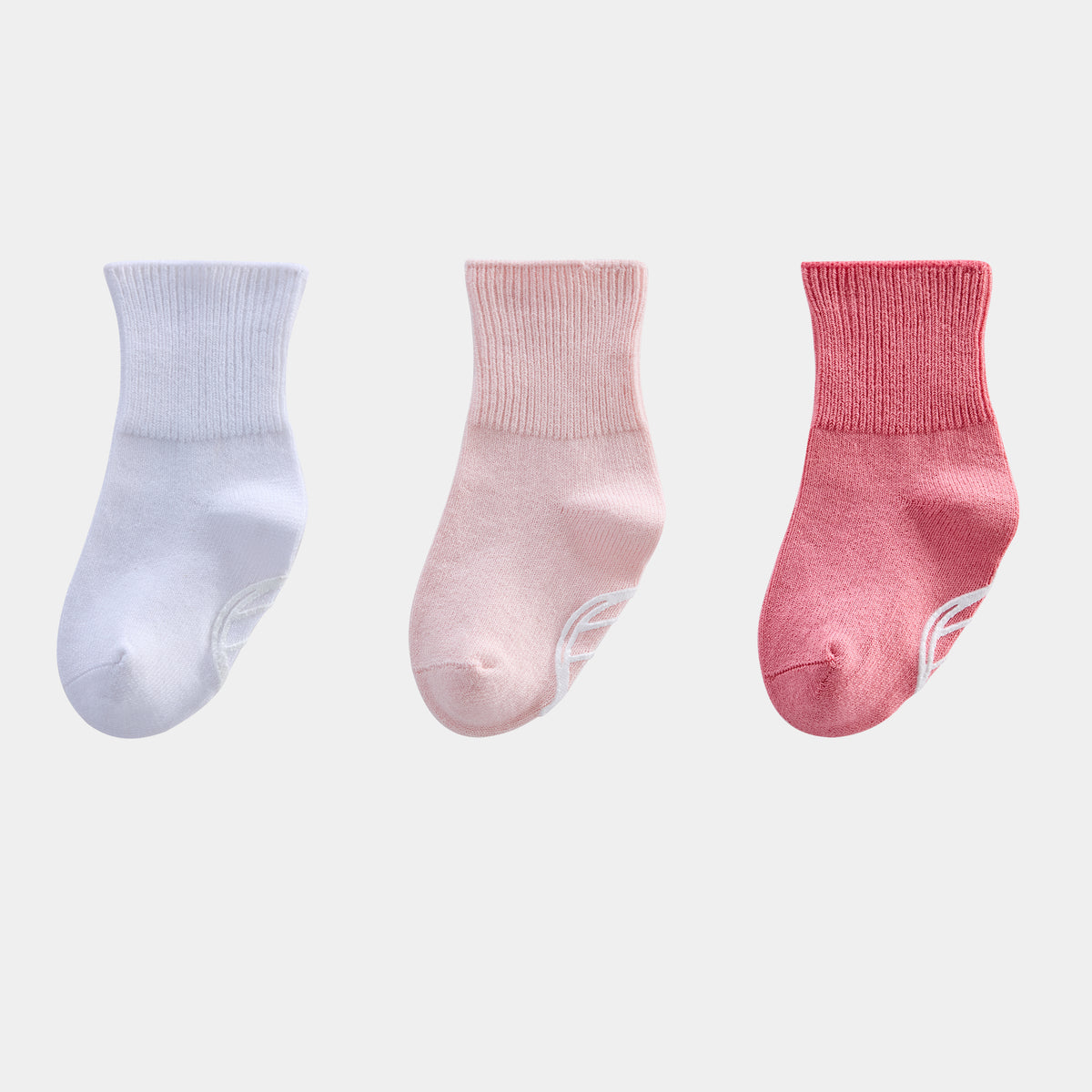 Silk Blended Anti Slip Socks - Pink 3-Pair Set