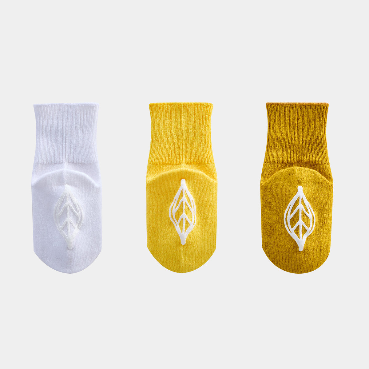 Silk Blended Anti Slip Socks - Yellow 3-Pair Set