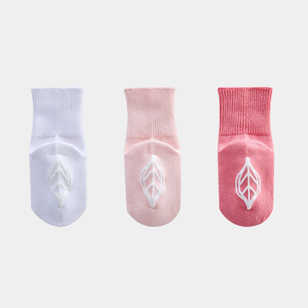Silk Blended Anti Slip Socks - Pink 3-Pair Set