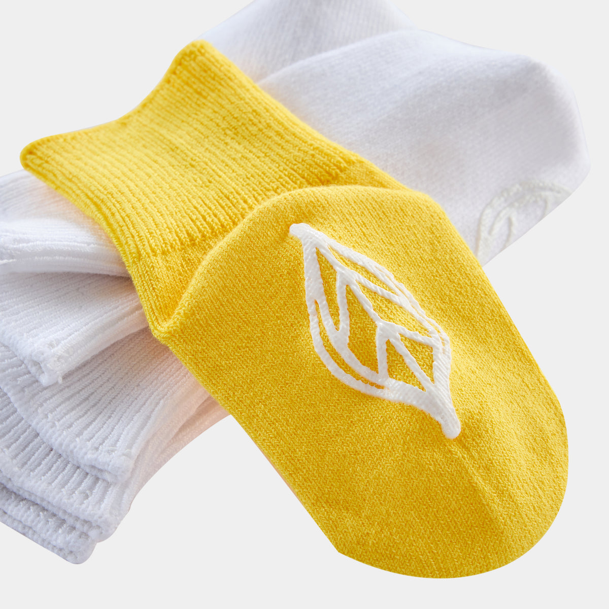 Silk Blended Anti Slip Socks - Yellow 3-Pair Set