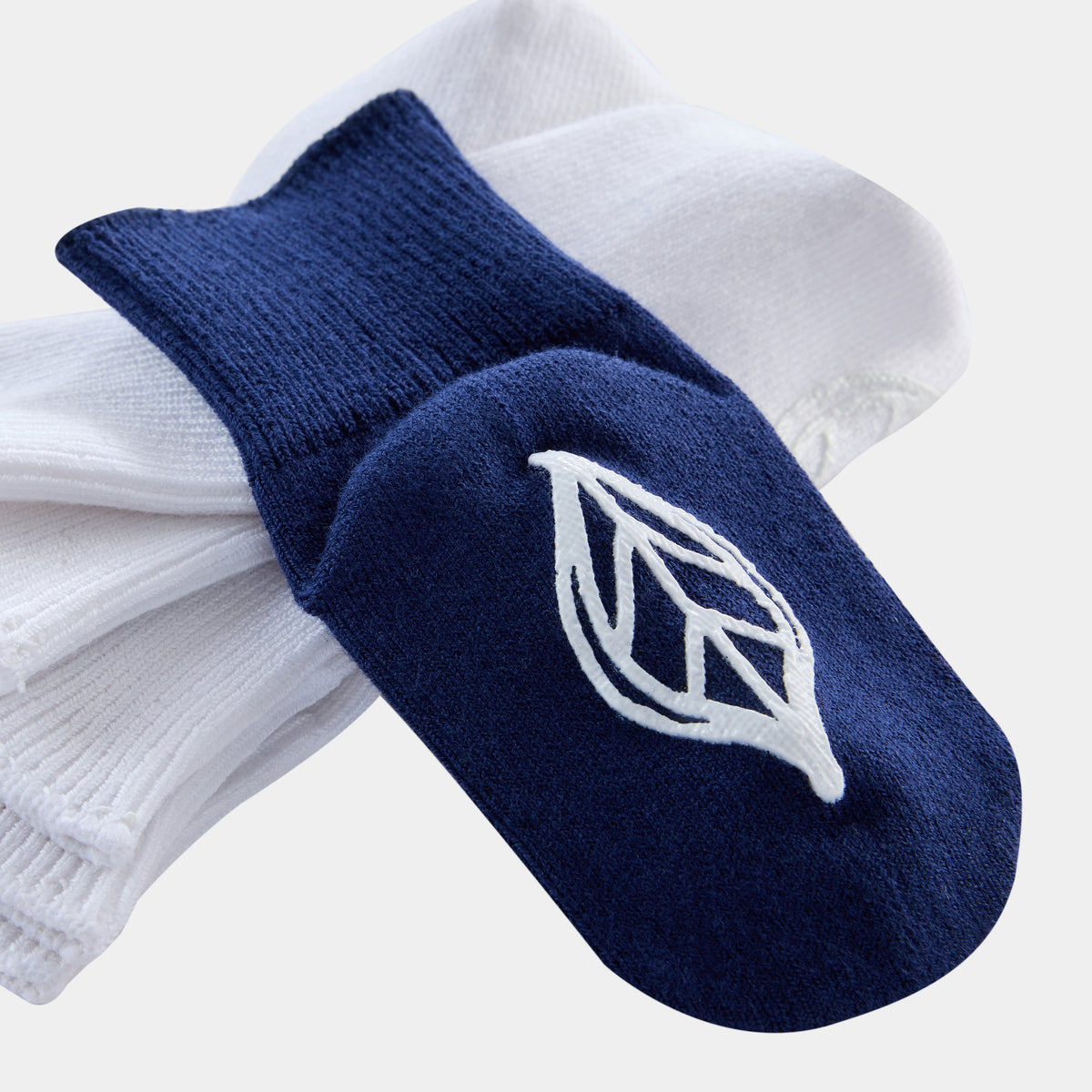 Silk Blended Anti Slip Socks - Blue 3-Pair Set