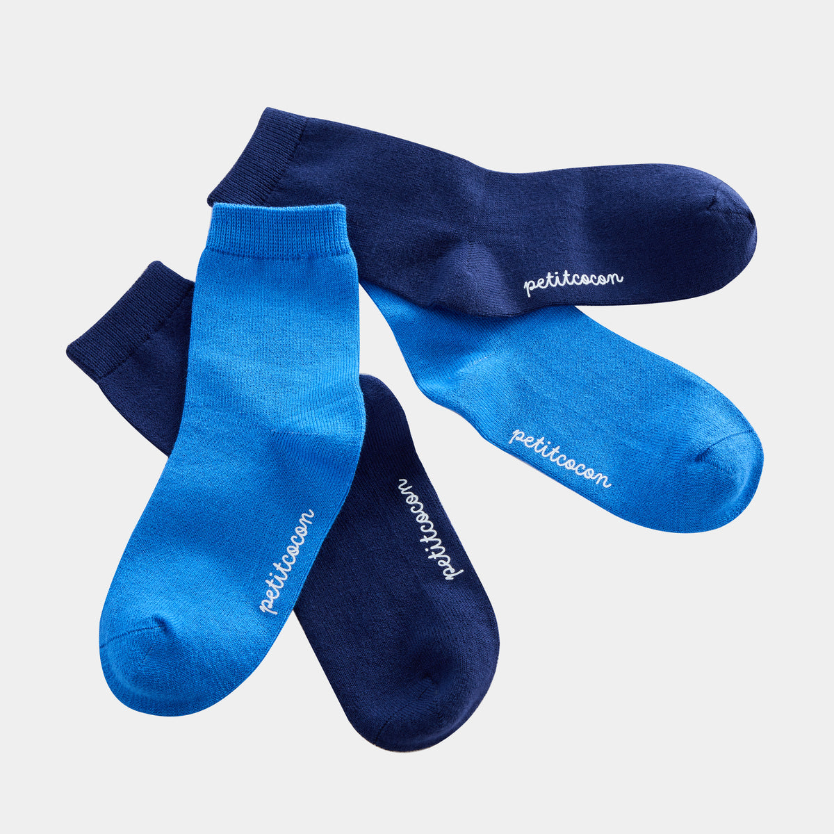 Silk Blended Socks - Blue 2-Pair Set
