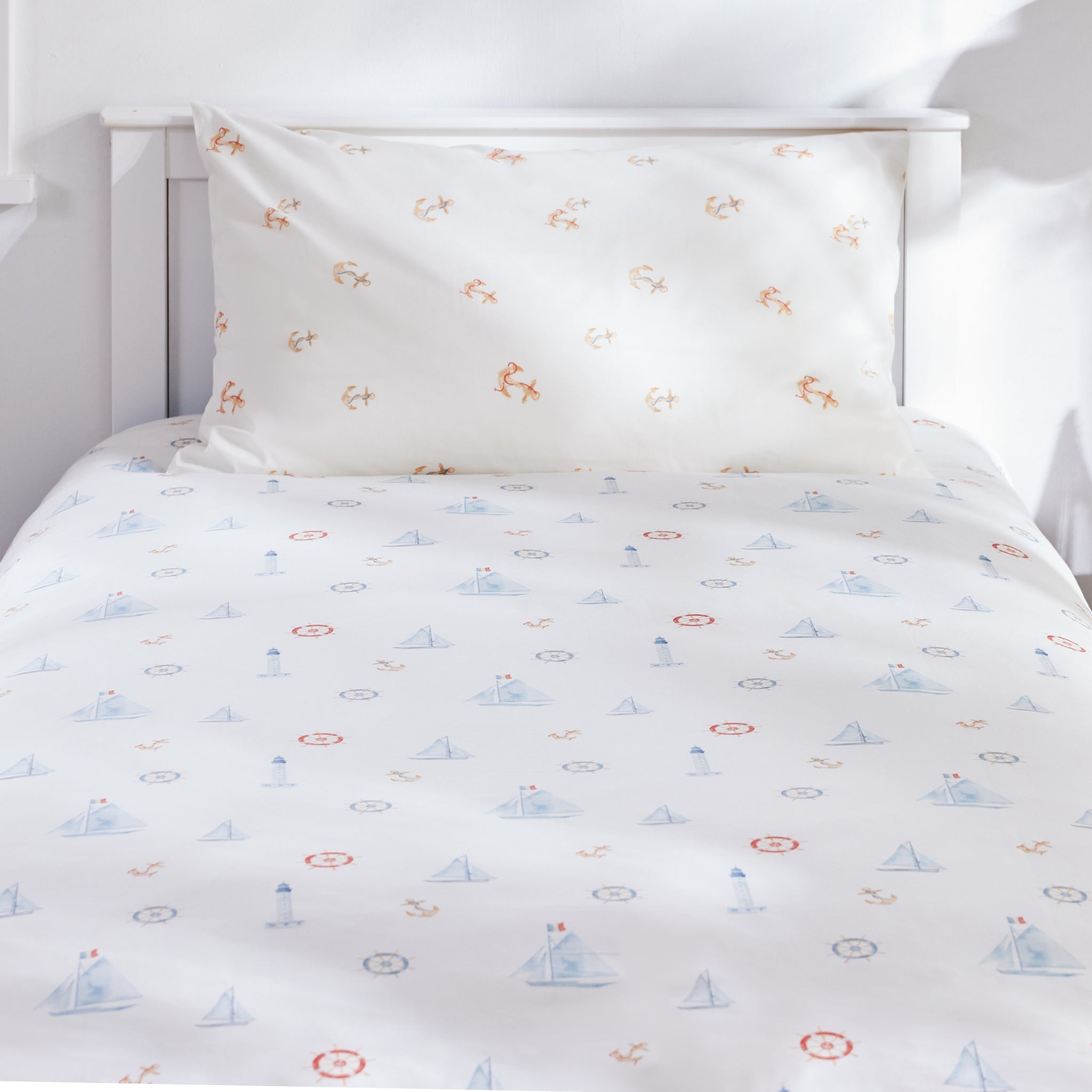 Silk Blended Bed Linen Set - Marine