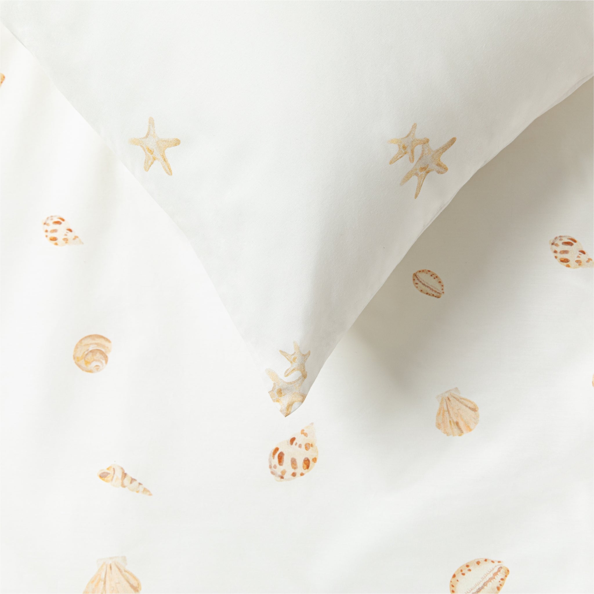 Silk Blended Bed Linen Set - Coquillages Dorés