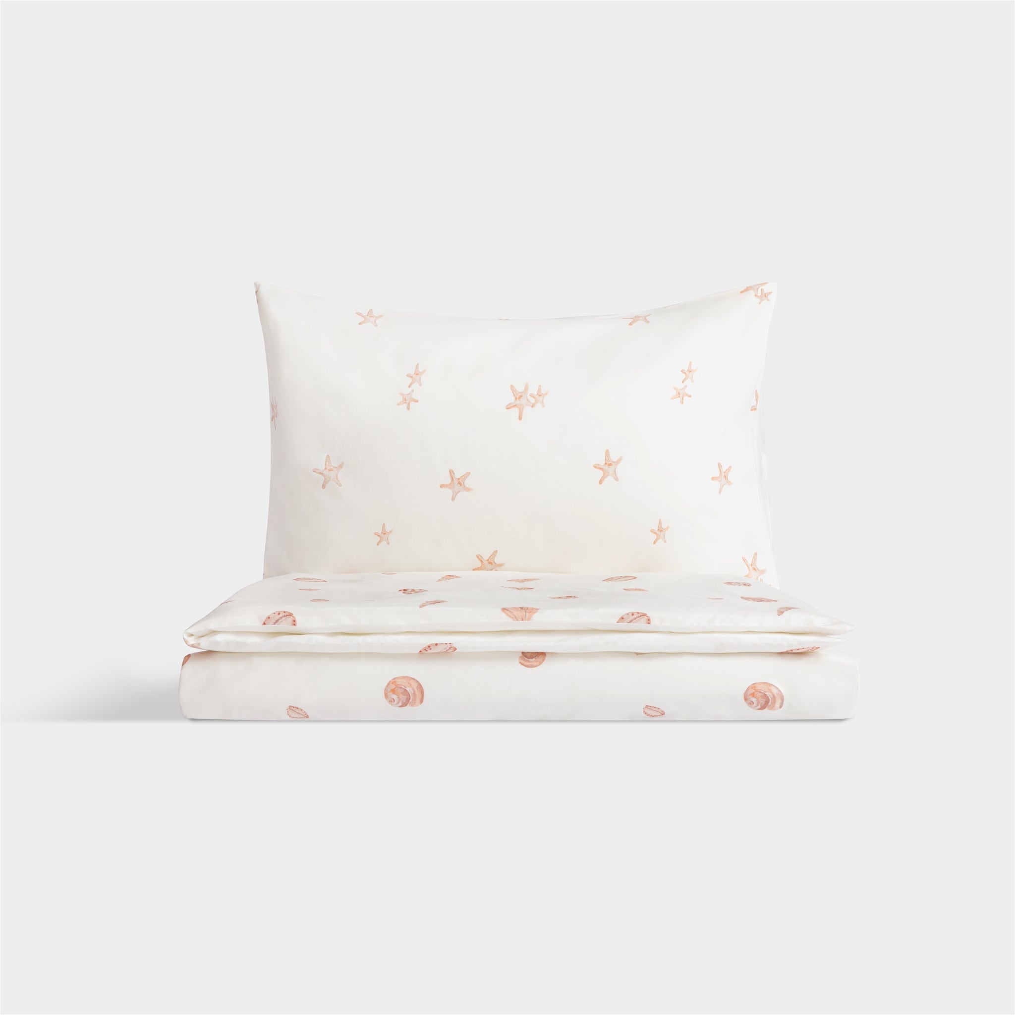 Silk Blended Bed Linen Set - Coquillages Roses