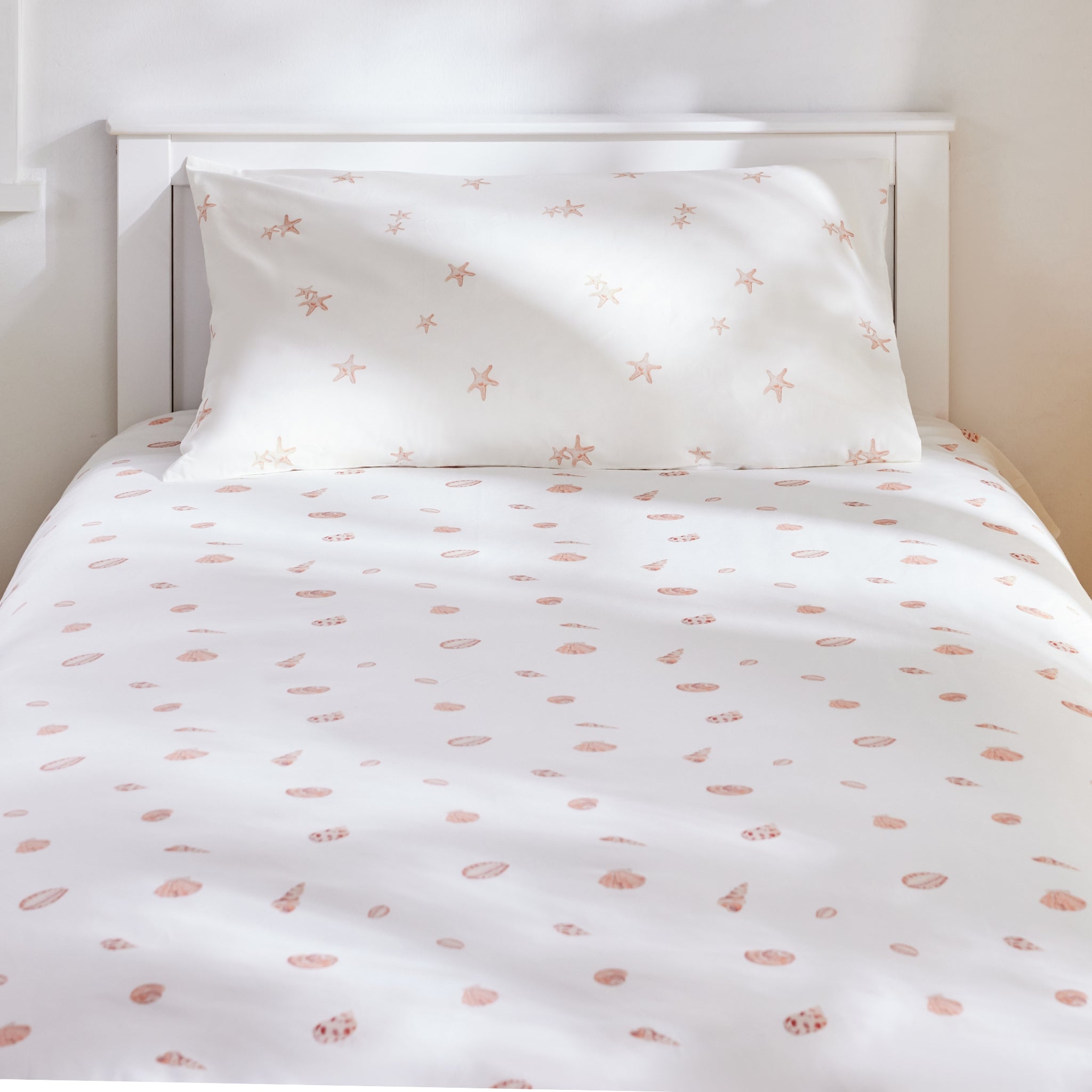 Silk Blended Bed Linen Set - Coquillages Roses