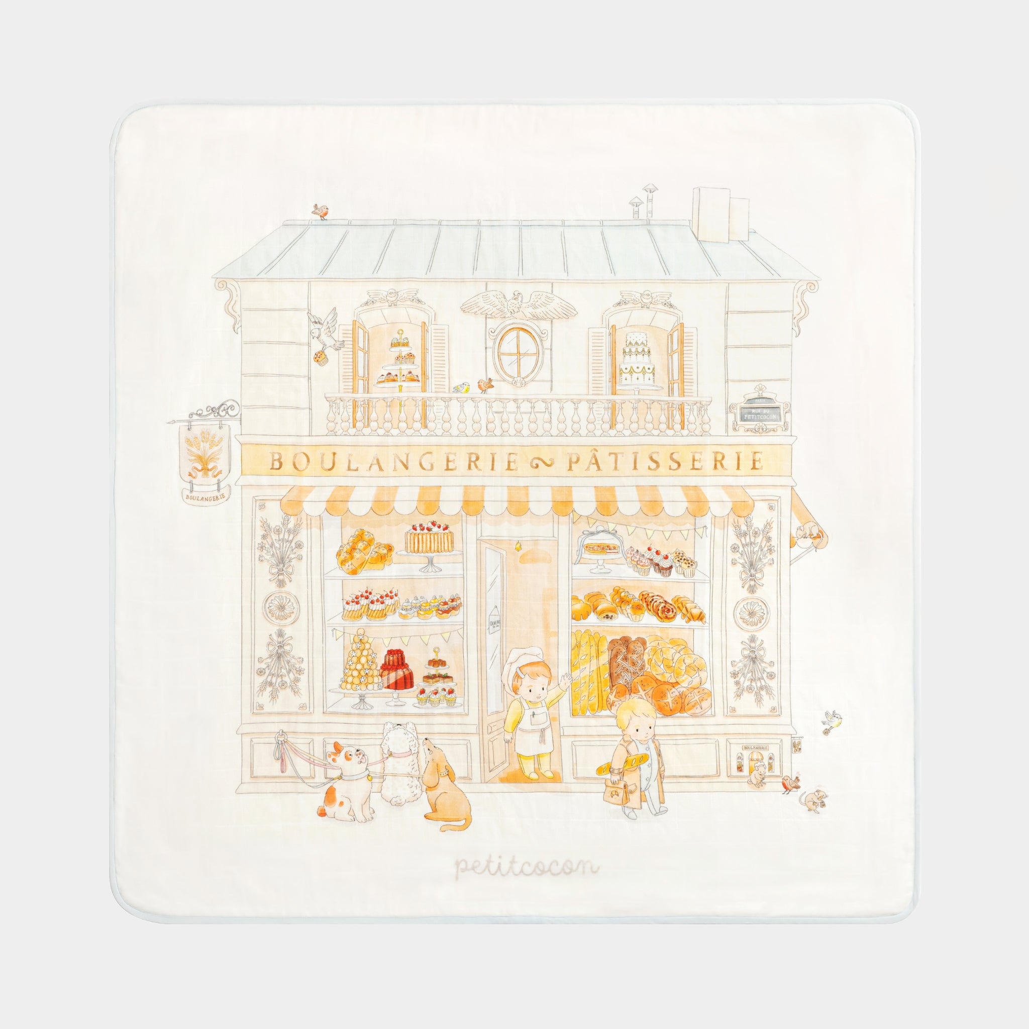 Silk Blended Swaddle Blanket - Boulangerie