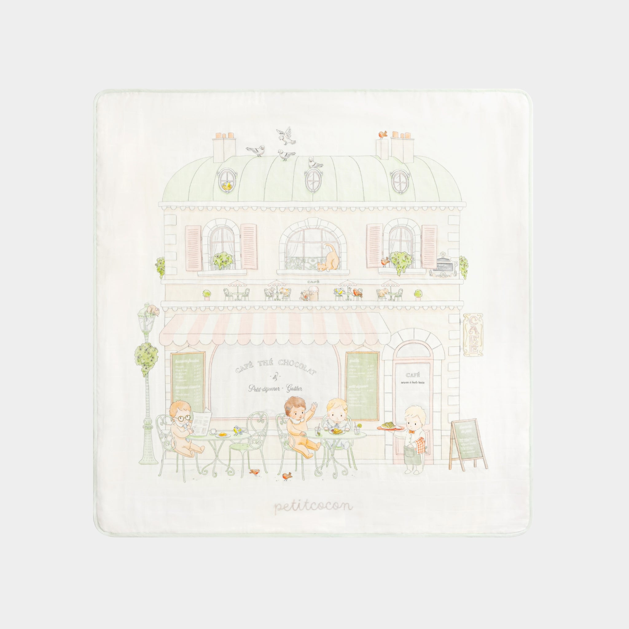 Silk Blended Swaddle Blanket - Café