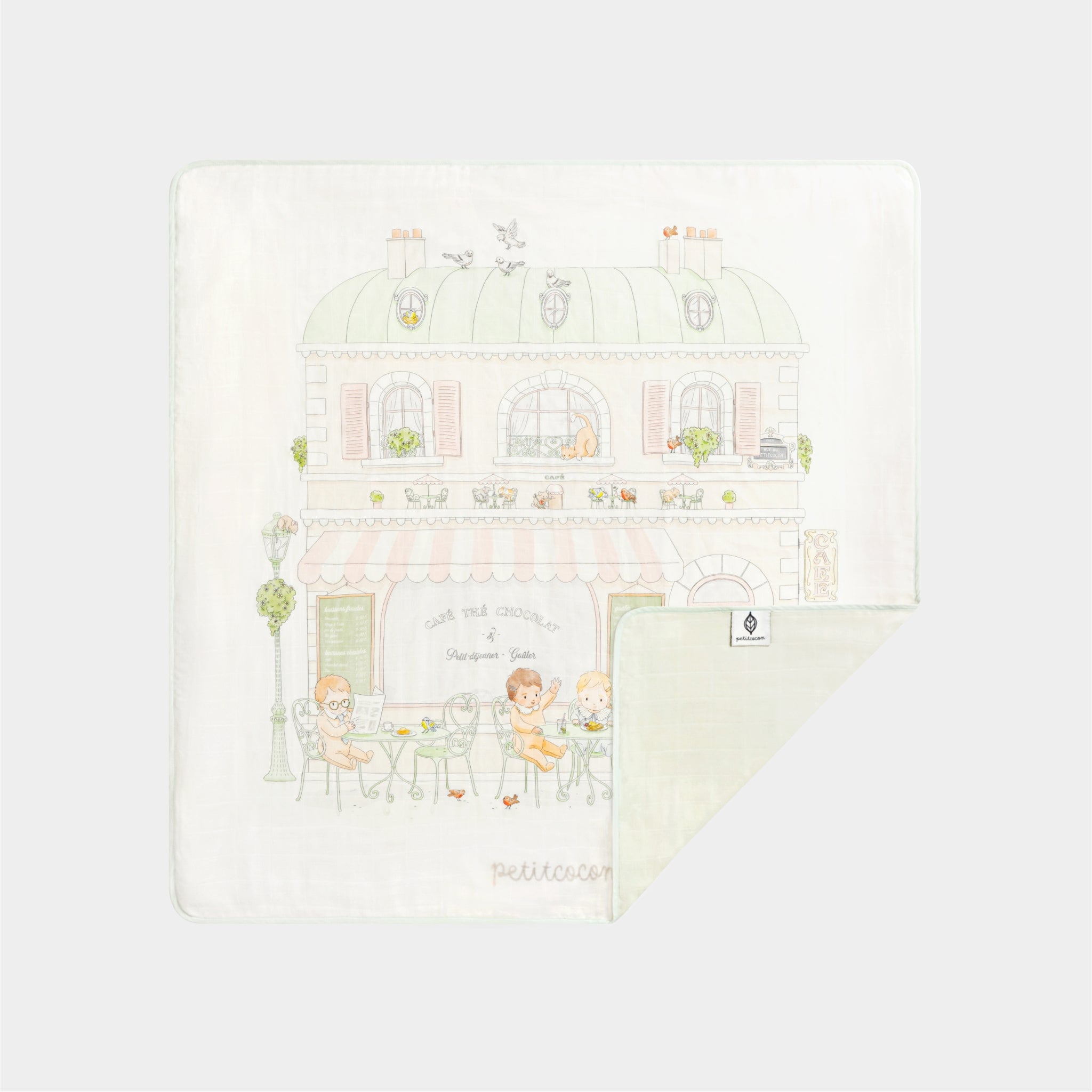 Silk Blended Swaddle Blanket - Café