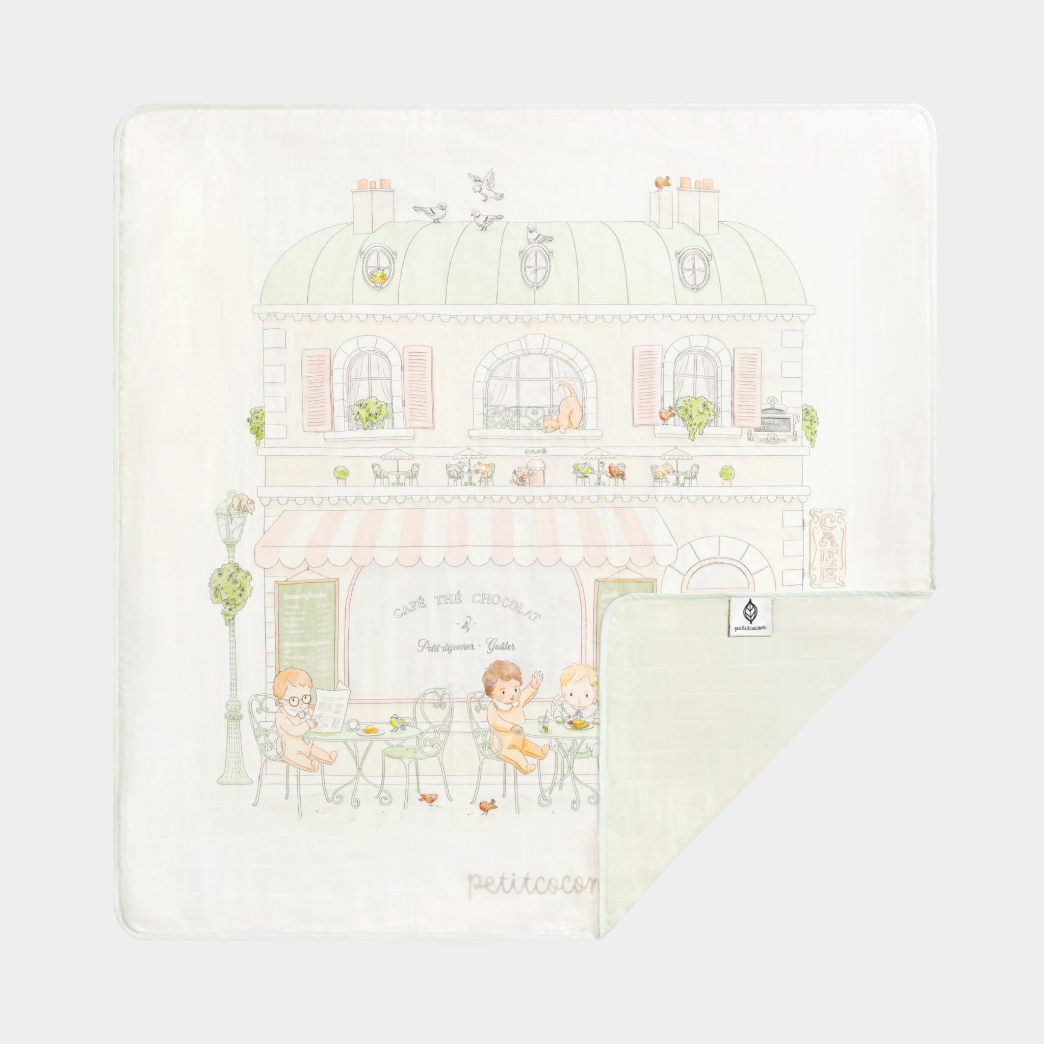 Silk Blended Swaddle Blanket - Café