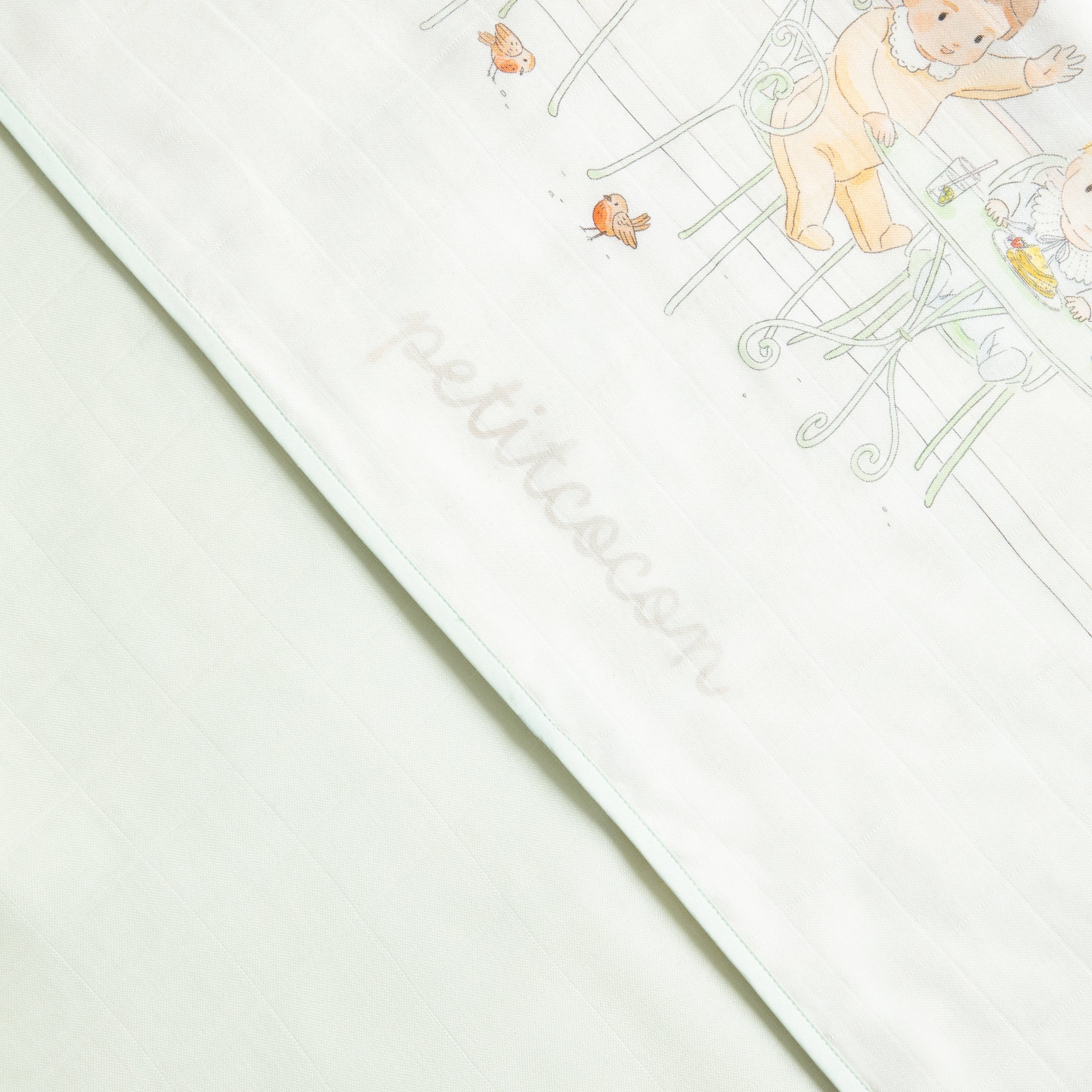 Silk Blended Swaddle Blanket - Café