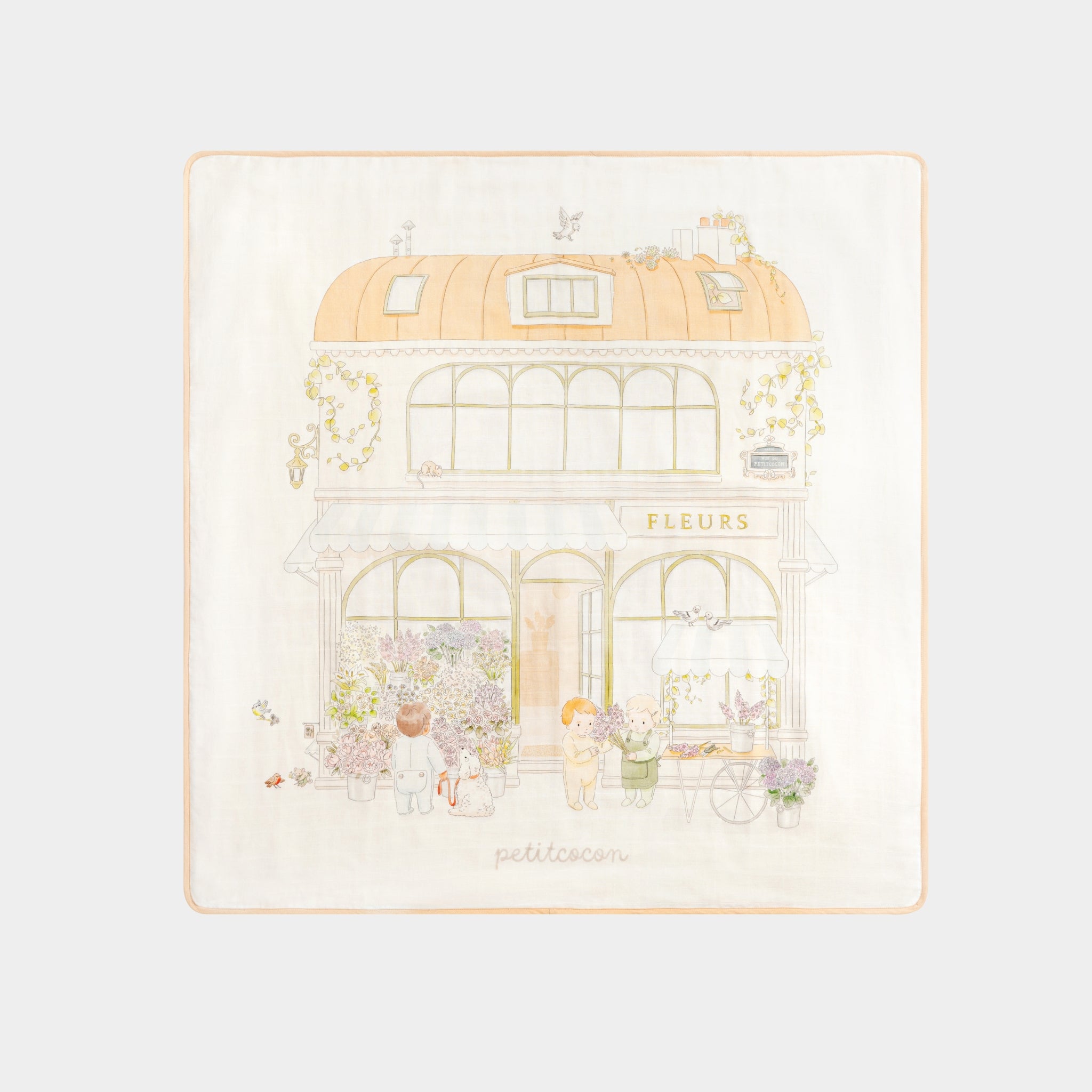 Silk Blended Swaddle Blanket - Fleuriste