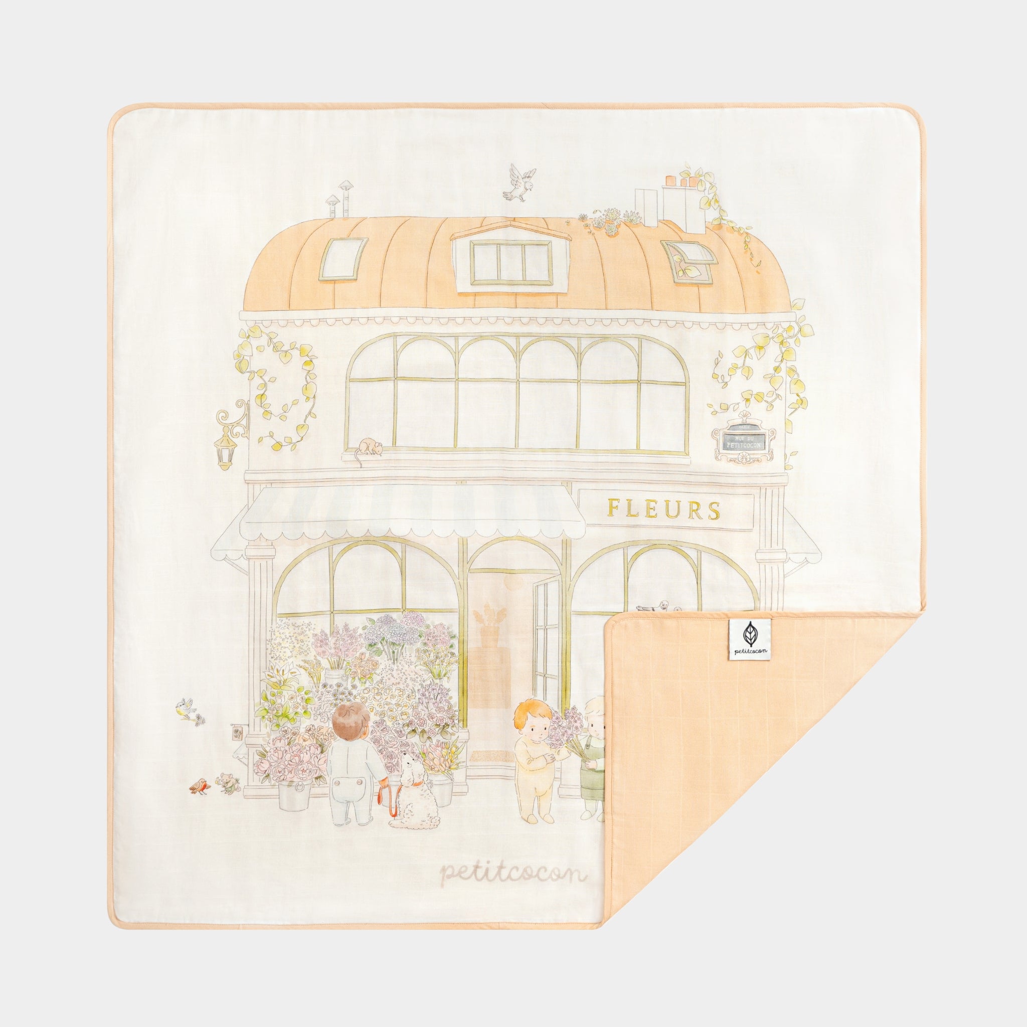 Silk Blended Swaddle Blanket - Fleuriste